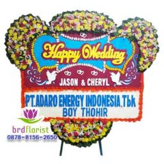 Bunga Papan Happy Wedding